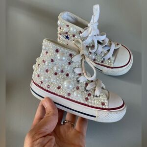 Toddler converse blinged out! Size 5